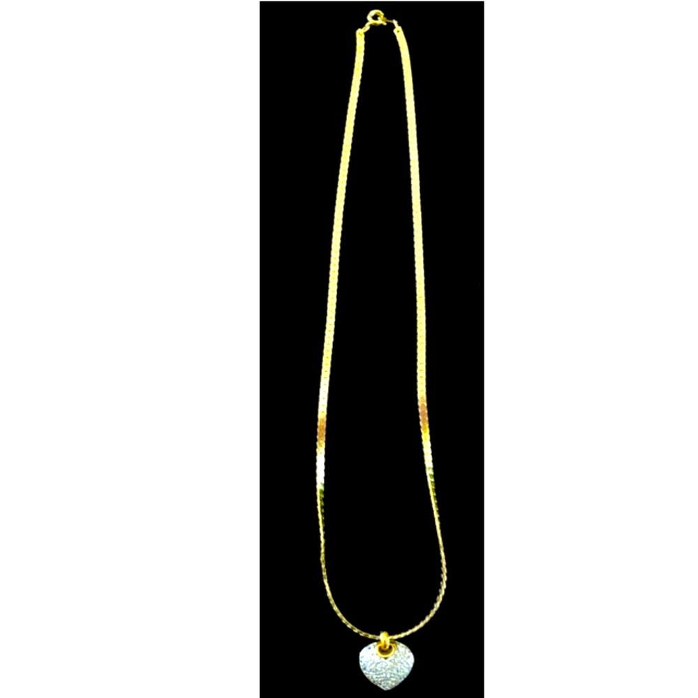 💛18kt Gold Plated Cubic Zarconia Heart Necklace💛 - Picture 2 of 4
